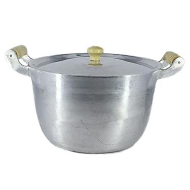 Imagem de Caldeirão Alumínio Fundido Polido Alça e Pomel de Madeira 28cm 9,5L