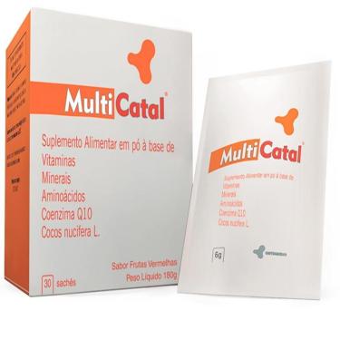 Imagem de MultiCatal Multivitaminico Quelato Coenzima Q10 Arginina +tirosina + Zinco 30 Sachês 180g-Unissex