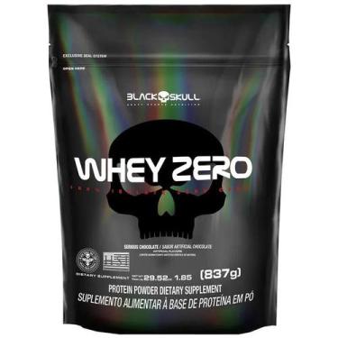 Imagem de Whey Protein Zero 837G (Refil) Chocolate - Black Skull Isolado, Zero G