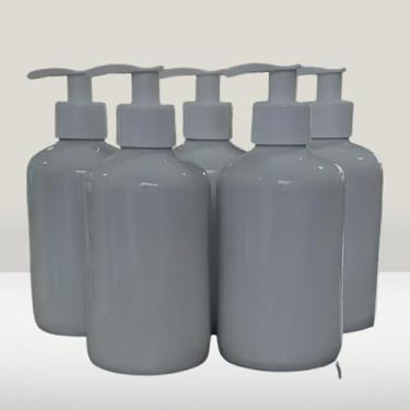 Imagem de Kit c/ 5 Porta Álcool Gel/Sabonete Líquido 300ml, Saboneteira - Porcelana Branca