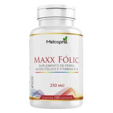 Imagem de Maxx Fólic (Ácido Fólico, Vitamina B12 E Ferro) 100 Cápsulas - Melcopr