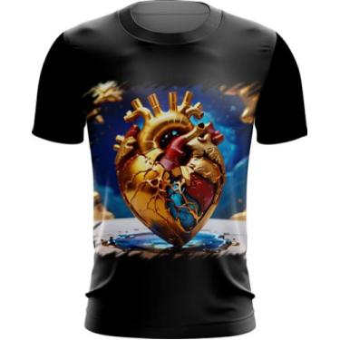 Imagem de Camiseta Dryfit Coração De Ouro Líquido Gold Heart 1 - Kasubeck Store