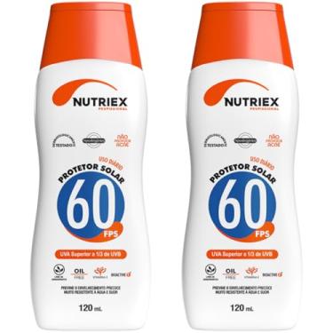 Imagem de Kit 2 Protetor Solar Fator 60 120ml 1/3 Uva Sem Oleo Nutriex