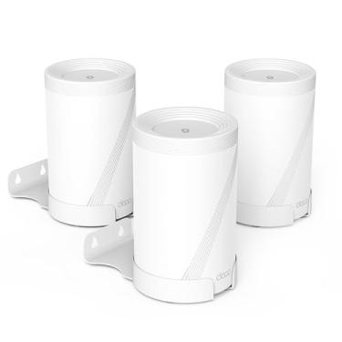 Imagem de Bangcheer Suporte de parede para TP-Link Deco BE63/BE65/BE10000 Mesh Wi-Fi 7 System, Suporte de parede em alumínio, (Branco - 3 embalagem)