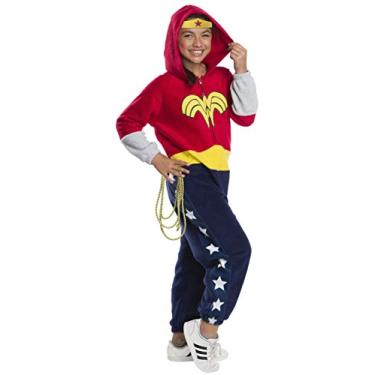 Imagem de Rubie's DC Super Heroes Girl's Wonder Woman One-Piece Costume Jumpsuit, Small