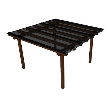 Imagem de Kit Policarbonato Fume 4mm 3,00m X 2,00m - Perfis Naturais