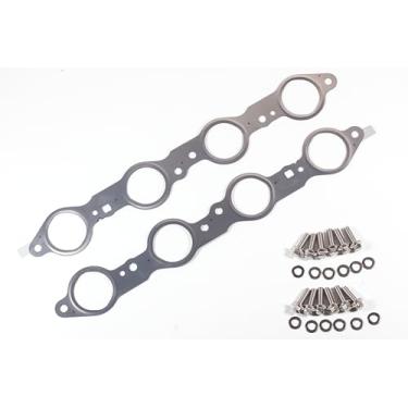 Imagem de 12617944 para Chevy Silverado 1500 2500 Sierra LS camada de aço GM, junta e parafusos de escape MLS Manifold LS1 LS2 LS3 LS6 LQ4 LQ9 Escalade suburbano 12558573 12600530 12620994 47 4. 8 5,3 5,7 6,0