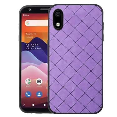 Imagem de ELISORLI Capa compatível com ZTE Avid 579 Z5156CC, acessórios robustos e finos para celular de borracha TPU, proteção para celular, capa de silicone para ZTE Blade A3 2020/A3 Joy roxo