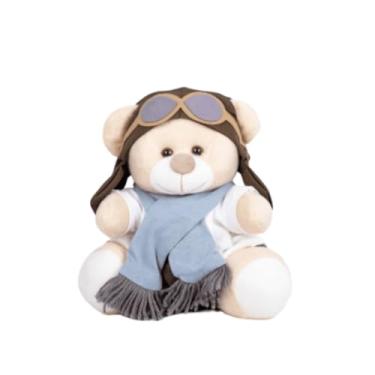 Imagem de Urso de Pelúcia Tedde Aviador 18 cm (CINZA)