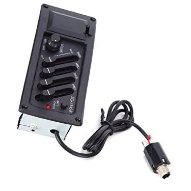 Imagem de Captador de Guitarra Eq Clássico Madeira Acústica Caixa Elétrica Baixo Midd Treb Pres Captador 7545r Especialista Captador Eq Suporte Baixo Midd Treb Pres Fo