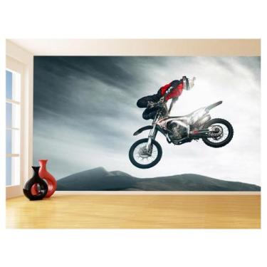 Imagem de Papel De Parede 3D Moto Cross Trilha Terra Mx 3,5M Bkm24 - Você Decora