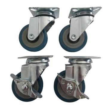 Imagem de Rodizio Para Móveis Roda Pu Com Freio E Sem Kit Glp 210 Pu - Movifacil