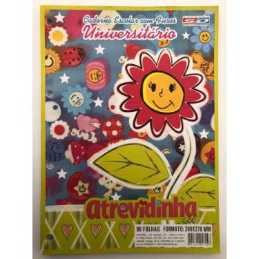 Imagem de Bloco Universitário para fichário Atrevidinha com 96 folhas - São Domi