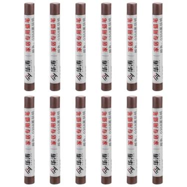 Imagem de PATIKIL Giz de cera para reparo de móveis, 12 peças de cera de madeira, gizes de cera de madeira para arranhões, piso de madeira, furos, mesas, nogueira preta