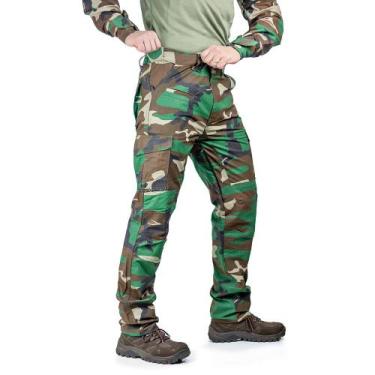Imagem de Calça Cargo Tática Defender - Safo - Camuflada, Woodland francês, 42