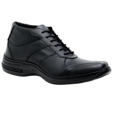 Imagem de Bota Coturno Masculino Ortopédico Leve e Conforto Gmm Shoes, Preto, 39