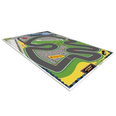 Imagem de Pista Autodromo F1 Carrinhos De Corrida Hotcars 140x100cm - PlimShop