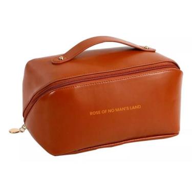 Imagem de Necessaire Feminina Organizador Maquiagem Bolsa Viagem - Rose, Marrom
