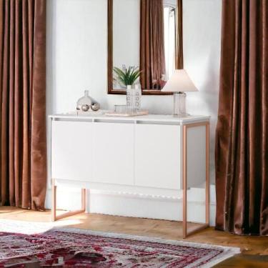 Imagem de Buffet Luxuoso 3 Portas Barcelona - Mais de Casa, Branco Cobre