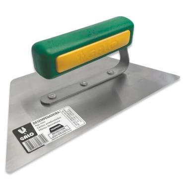 Imagem de Desempenadeira Trapézio Galo Aço Inoxídavel 240x130x120mm Para Efeitos Decorativos Massa Corrida Gesso Original P/Pedreiro - (310/00)