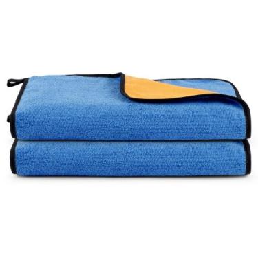 Imagem de Kit 02 Panos Flanela E Microfibra Dupla Face Toalha Para Limpeza Em Ge