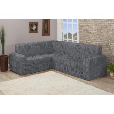 Imagem de Capa De Sofa Canto De 6 Lugares Elasticada Malha Gel - Moro Confecções