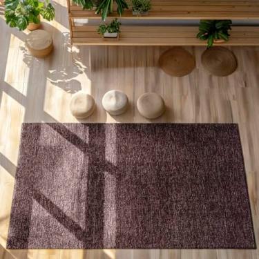 Imagem de Tapete Sisal Sintético Mesclado para Sala e Quarto, 200 x 250 cm (Marrom Argila)