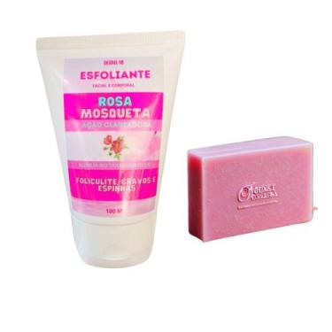 Imagem de Creme Esfoliante Clareador de Rosa Mosqueta + Sabonere RosaMosqueta Cl