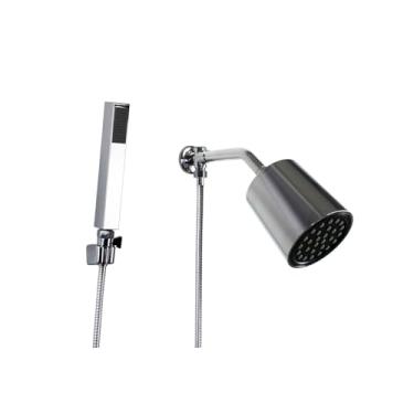 Imagem de Ducha Redonda 11 cm em ABS Cromada com Ducha de Mão Bastão