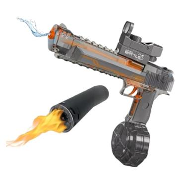 Imagem de Metralhadora de Água Elétrica Recarregável, Jato de Longo Alcance, com Luz LED, Brinquedo