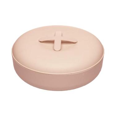 Imagem de LYOR - Petisqueira Redonda com Tampa e Divisórias em Bambu e Pp Rosa 25cm x 9.5cm