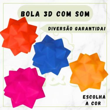 Imagem de Brinquedo Bolinha 3D com Apito para Cachorros - Pet&Co., Sortido