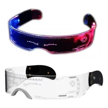 Imagem de Óculos Led Neon Para Festa Cyberpunk Futurista Cosplay - zenon