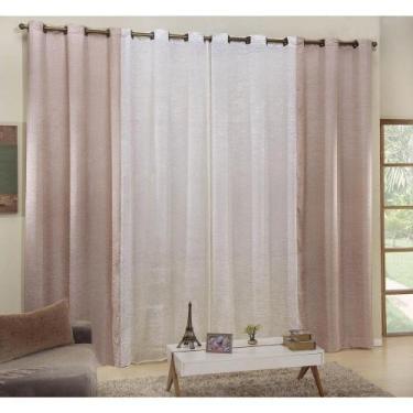 Imagem de Cortina Celeste 4,00x2,70 Cetim Amassado sala ou quarto - RIFFO STORE,