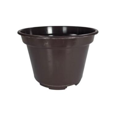 Imagem de Vaso Plástico Com Buraco Na Base Para Plantas Flores Mudas (1, Marrom)