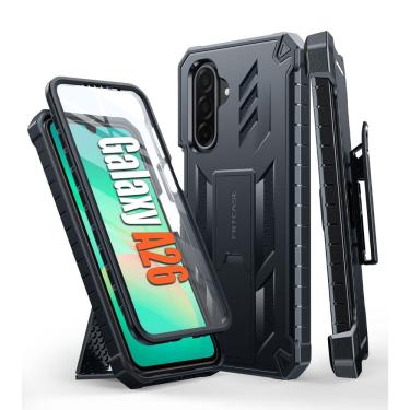 Imagem de Capa de telefone FNTCASE para Samsung Galaxy A26-5G com suporte preto