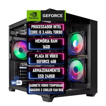 Imagem de Pc Gamer I5 3.4GHz Turbo RAM 16GB SSD 240GB GEFORCE 4GB + Adaptador Wi-Fi - ADVANCEDTECH