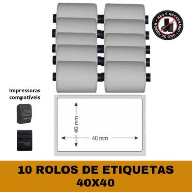 Imagem de Etiqueta Térmica Para Impressora Não Fiscal 40x40 - 10 Rolos - TITANNE