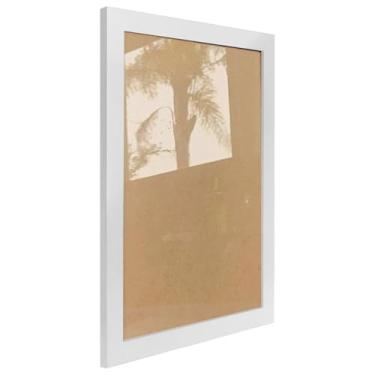 Imagem de Moldura Lisa Para Quadros Revestida com Fundo MDF e Vidro - 2x1 Cor:BRANCO;Tamanho:20X30 CM