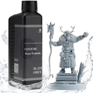 Imagem de Resina lavável com água 1KG da Chitu Systems, pós-processamento mais rápido, resina de impressora 3D fácil de limpar, resina de fotopolímero padrão 405nm para impressoras 3D (Cinza ardósia 1000g)