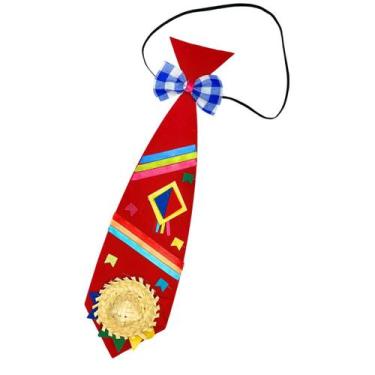 Imagem de Gravata Festa Junina Infantil Caipira VERMELHA - Quadrilha - QUIMERA K