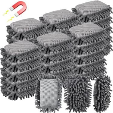 Imagem de Sherr 30 peças de borrachas secas felpudas de microfibra a granel apagador magnético para quadro branco lavável colorido quadro de giz marcadores de giz para adultos materiais de escritório em casa