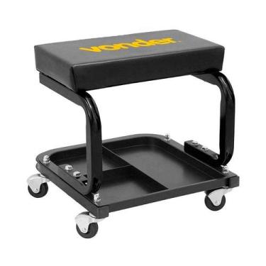 Imagem de Banqueta c/ rodinhas e bandeja p/mecânico assento fixo 100kg - VONDER