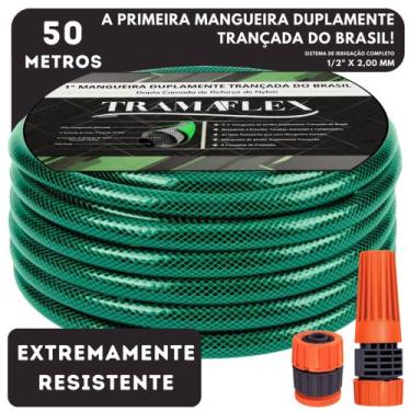 Imagem de Mangueira p/ Jardim com Tramas em Dobro 50Mt TramaFlex