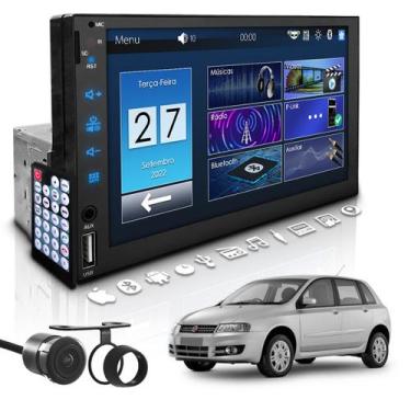 Imagem de Central Multimídia Universal Mp5 Bt 1 Din 7 Espelha Dvd Câm Fiat Stilo