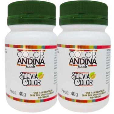 Imagem de KIT 2 Adoçante Stevia sem amargor em Pó 40g Natural Vegano - Color And