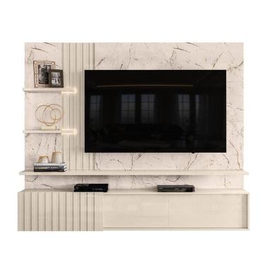 Imagem de Painel Bancada Suspensa Para 60 Polegadas Atena - 7 Decor Calacata E Off White