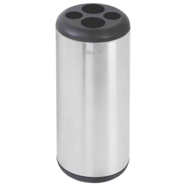 Imagem de Lixeira Inox Tramontina Porta Copos Scotch Brite Base e Aro em Polipropileno 31 L Tramontina