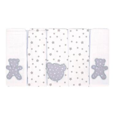 Imagem de Kit Fralda de pano para bebê 5 Unidades Bublim