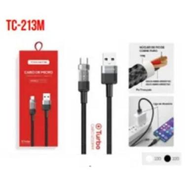 Imagem de Cabo de Dador Turbo USB para V8 1.2m 5V 3A - Tomate TC-213M